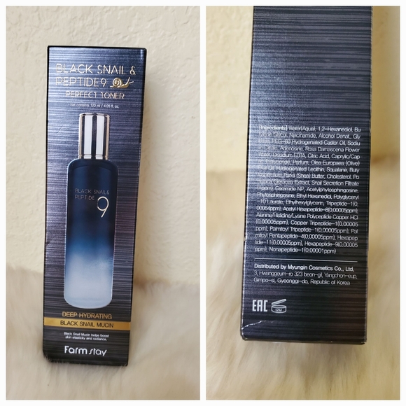 Black Snail & Peptide 9 Perfect Toner, Perfect Ampoule Skin Elasticity Radiance - Picture 3 of 5